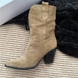 Dolce Vita Tan Suede Heeled Boots